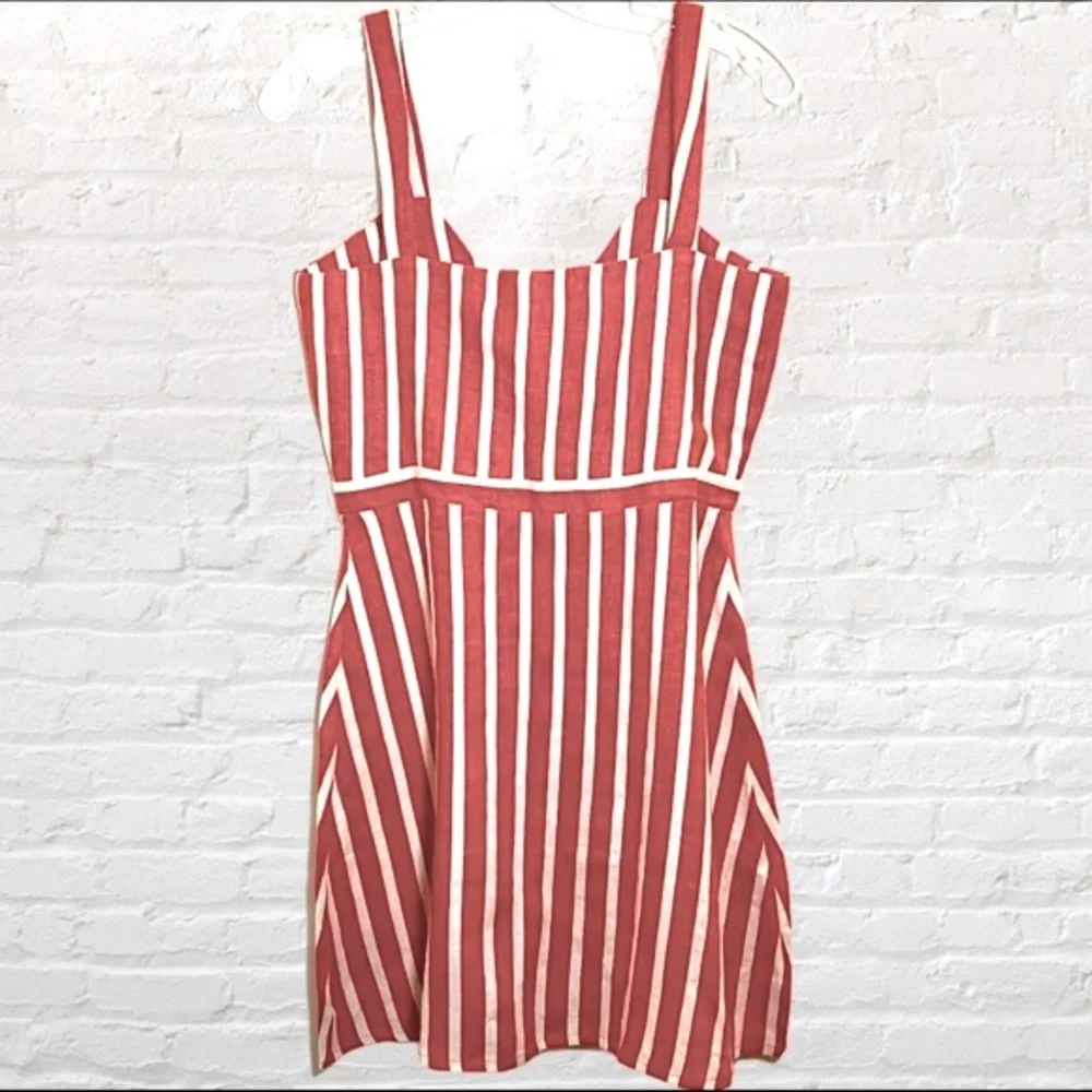 Faithfull the Brand Le Petite Striped Linen Dress Size 2 - Picture 5 of 8